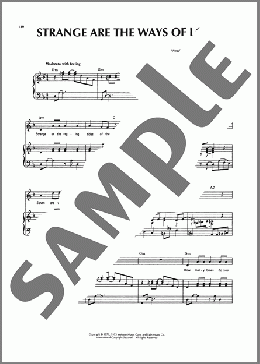 Strange Are The Ways Of Love(Sammy Fain)のピアノ & ボーカル & ギター楽譜のサンプル画像