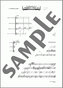 アメリカン・パトロール(サックス四重奏)（サキソフォックスシリーズ）のアンサンブルフルスコア＋全パート、中級向け楽譜のサンプル画像