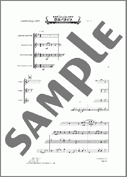 恋のバカンス(サックス四重奏)(サキソフォックスシリーズ)のアンサンブルフルスコア+全パート、初級から中級向け楽譜のサンプル画像