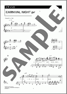 CARNIVAL NIGHT part 2(嵐)のピアノソロ、中級向け楽譜のサンプル画像