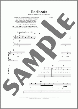 Badlands（Bruce Springsteen）のその他楽譜のサンプル画像