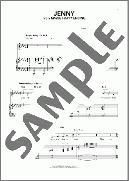 Jenny (from Maybe Happy Ending)（Hue Park & Will Aronson）のピアノ & ボーカル楽譜のサンプル画像