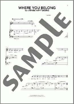 Where You Belong (from Maybe Happy Ending)（Hue Park & Will Aronson）のピアノ & ボーカル楽譜のサンプル画像