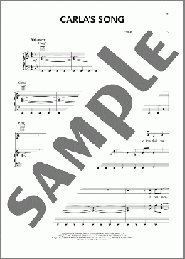 Carla's Song（Harry Styles）のピアノ & ボーカル & ギター楽譜のサンプル画像