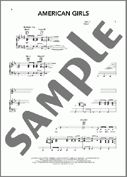 American Girls（Harry Styles）のピアノ & ボーカル & ギター楽譜のサンプル画像