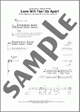 Love Will Tear Us Apart（Joy Division）のベース楽譜のサンプル画像