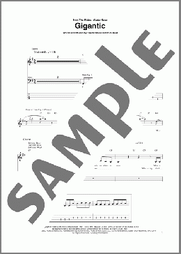 Gigantic（Pixies）のベース楽譜のサンプル画像