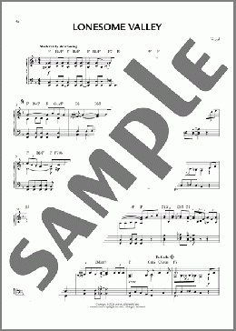 Lonesome Valley [Jazz version] (arr. Brent Edstrom)（Traditional Spiritual）のピアノソロ楽譜のサンプル画像