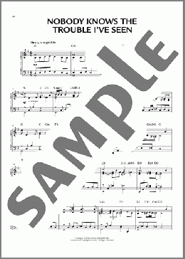 Nobody Knows The Trouble I've Seen [Jazz version] (arr. Brent Edstrom)（African American Spiritual）のピアノソロ楽譜のサンプル画像