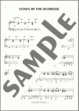 Down By The Riverside [Jazz version] (arr. Brent Edstrom)（African American Spiritual）のピアノソロ楽譜のサンプル画像