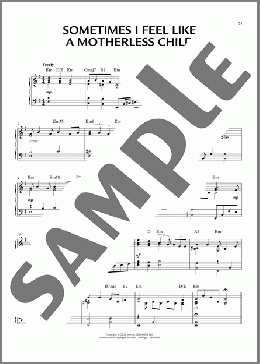 Sometimes I Feel Like A Motherless Child [Jazz version] (arr. Brent Edstrom)（Traditional）のピアノソロ楽譜のサンプル画像
