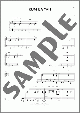 Kum Ba Yah [Jazz version] (arr. Brent Edstrom)（Traditional Spiritual）のピアノソロ楽譜のサンプル画像