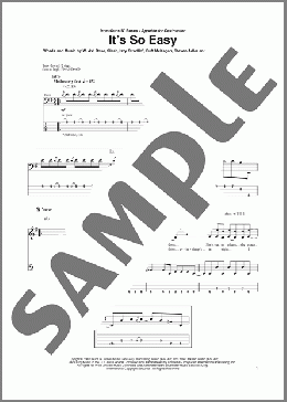 It's So Easy（Guns N' Roses）のベース楽譜のサンプル画像