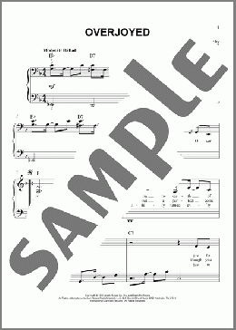 Overjoyed（Stevie Wonder）のピアノソロ楽譜のサンプル画像