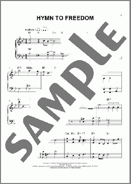 Hymn To Freedom（Oscar Peterson）のピアノソロ楽譜のサンプル画像