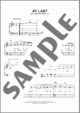 At Last（Etta James）のピアノソロ楽譜のサンプル画像