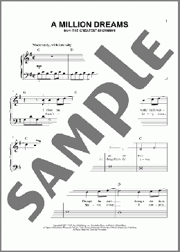 A Million Dreams (from The Greatest Showman)（Pink）のピアノソロ楽譜のサンプル画像