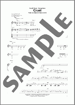 Cruel（St. Vincent）のギターソロ楽譜のサンプル画像