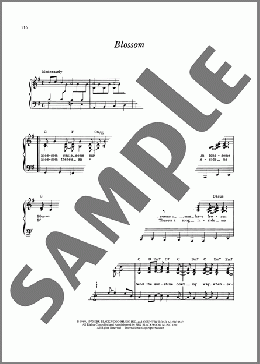 Blossom（James Taylor）のピアノ & ボーカル & ギター楽譜のサンプル画像