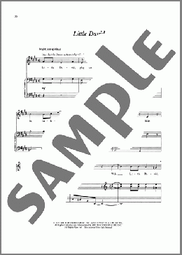 Little David（James Taylor）のピアノ & ボーカル & ギター楽譜のサンプル画像