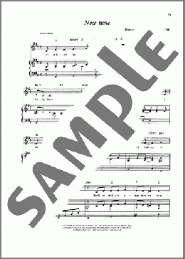New Tune（James Taylor）のピアノ & ボーカル & ギター楽譜のサンプル画像