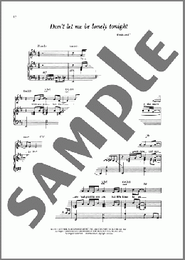 Don't Let Me Be Lonely Tonight（James Taylor）のピアノ & ボーカル & ギター楽譜のサンプル画像
