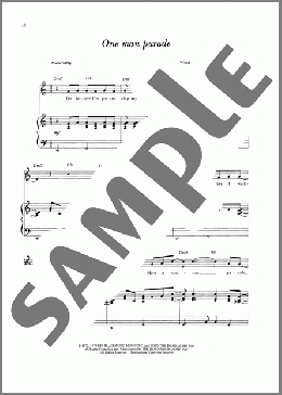 One Man Parade（James Taylor）のピアノ & ボーカル & ギター楽譜のサンプル画像