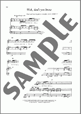 Woh, Don't You Know（James Taylor）のピアノ & ボーカル & ギター楽譜のサンプル画像