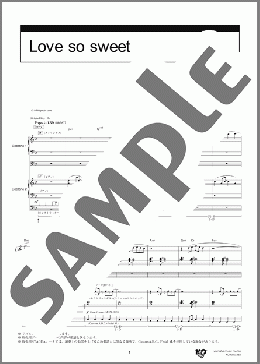 Love so sweet (Electone 1)(嵐)のエレクトーンアンサンブル、中級向け楽譜のサンプル画像