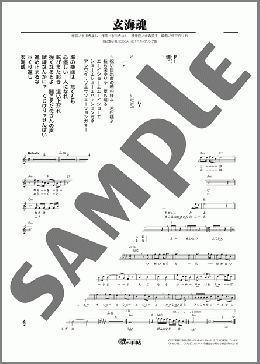 玄海魂（氷川 きよし）のメロディ楽譜のサンプル画像