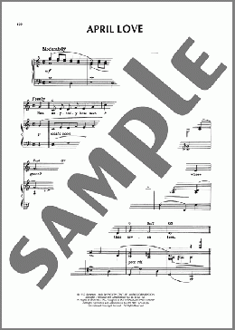 April Love（Pat Boone）のピアノ & ボーカル & ギター楽譜のサンプル画像