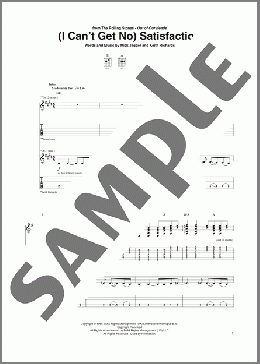 (I Can't Get No) Satisfaction（The Rolling Stones）のギターソロ楽譜のサンプル画像