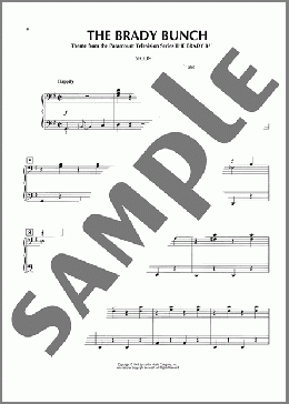 The Brady Bunch（Frank DeVol）のピアノ連弾楽譜のサンプル画像