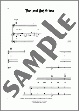 The Lord Has Given（VeggieTales/Phil Vischer）のピアノ & ボーカル & ギター楽譜のサンプル画像