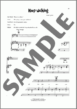 Keep Walking（Kurt Heinecke/VeggieTales）のピアノ & ボーカル & ギター楽譜のサンプル画像
