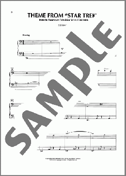 Theme From ”Star Trek (R)”（Gene Roddenberry）のピアノ連弾楽譜のサンプル画像