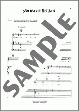 You Were In His Hand（VeggieTales/Phil Vischer）のピアノ & ボーカル & ギター楽譜のサンプル画像