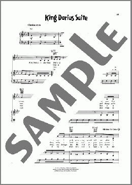 King Darius Suite（VeggieTales/Phil Vischer）のピアノ & ボーカル & ギター楽譜のサンプル画像