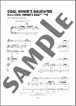 Coal Miner's Daughter（Loretta Lynn）のピアノ & ボーカル & ギター楽譜のサンプル画像