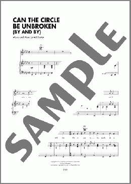 Can The Circle Be Unbroken (Will The Circle Be Unbroken)（The Nitty Gritty Dirt Band）のピアノ & ボーカル & ギター楽譜のサンプル画像