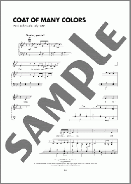 Coat Of Many Colors（Dolly Parton）のピアノ & ボーカル & ギター楽譜のサンプル画像