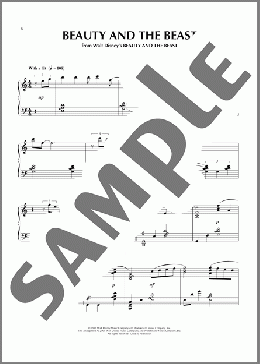 Beauty And The Beast (arr. Earl Rose)（Celine Dion & Peabo Bryson）のピアノソロ楽譜のサンプル画像