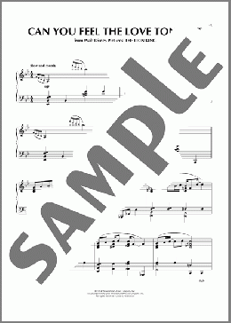 Can You Feel The Love Tonight (from The Lion King) (arr. Earl Rose)（Elton John）のピアノソロ楽譜のサンプル画像