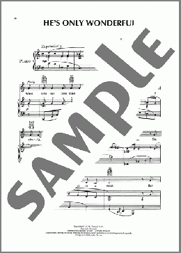 He's Only Wonderful (from Flahooley)（Sammy Fain）のピアノ & ボーカル & ギター楽譜のサンプル画像