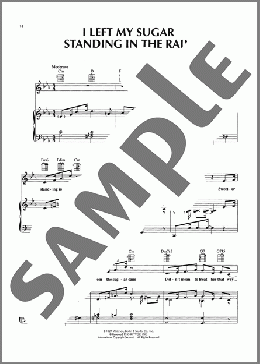 I Left My Sugar Standing In Rain（Sammy Fain）のピアノ & ボーカル & ギター楽譜のサンプル画像