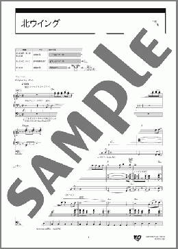 北ウイング（中森 明菜）のエレクトーンソロ、6級向け楽譜のサンプル画像