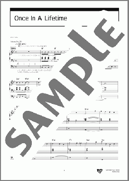 Once In A Lifetime（東京スカパラダイスオーケストラ）のエレクトーンソロ、5級向け楽譜のサンプル画像