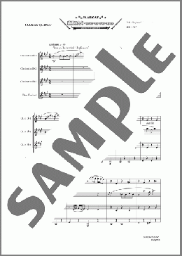 故郷の人々～カントリーミュージック・スタイル(クラリネット四重奏)（クラリキャットシリーズ）のアンサンブルフルスコア＋全パート、中級から上級向け楽譜のサンプル画像