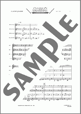 恋のバカンス(クラリネット四重奏)（クラリキャットシリーズ）のアンサンブルフルスコア＋全パート、初級から中級向け楽譜のサンプル画像