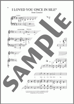 I Loved You Once In Silence (from Camelot)(Alan Jay Lerner)のピアノ & ボーカル楽譜のサンプル画像